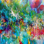 61" x 61" (155 x 155 cm), Mixed Media/Canvas, 2004